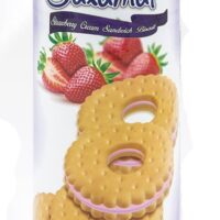 بسکویت کرمدار سلامت توت و موزی دونات340گرم 15ع