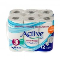 دستمال توالت 12قلوی اکتیو (6)341400ف