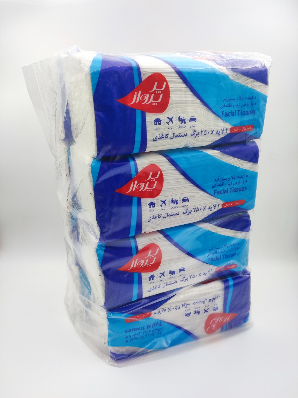 دستمال کاغذی 8تایی پر پرواز طرح تنو (4)*