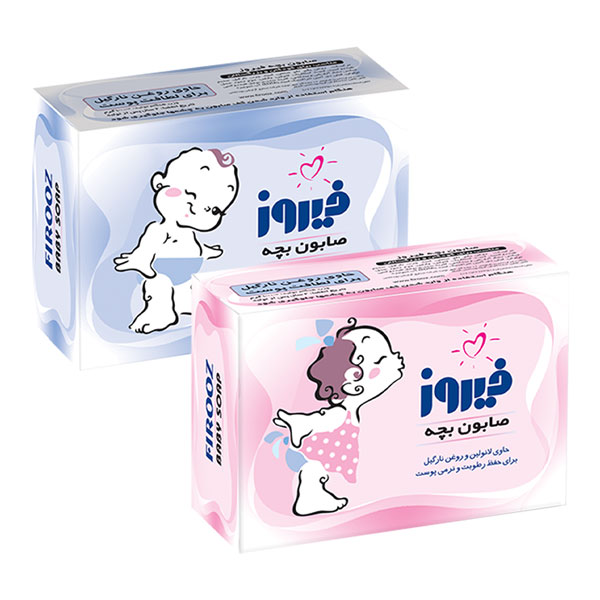 صابون بچه 100گرم فیروز(12*6)110ف جدید