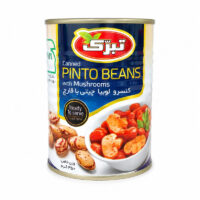 کنسرو لوبیا با قارچ  تبرک 350گ (20)170ف