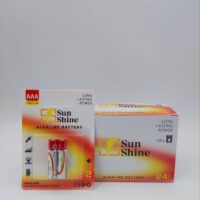 باتری نیم قلمی(2ع) کارتی آلکالاین سان شاین(24)زرد