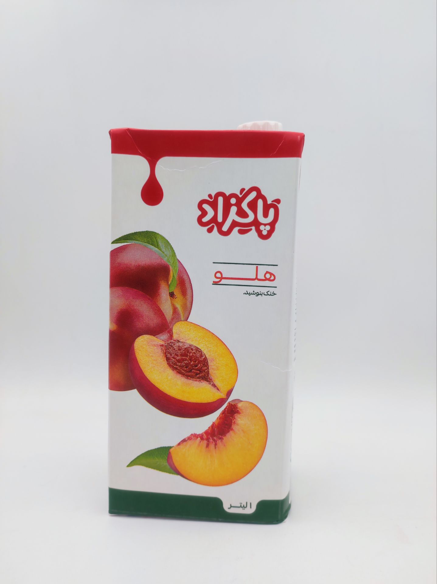 آبمیوه پاکتی پاکزاد1لیتری هلو 12ع